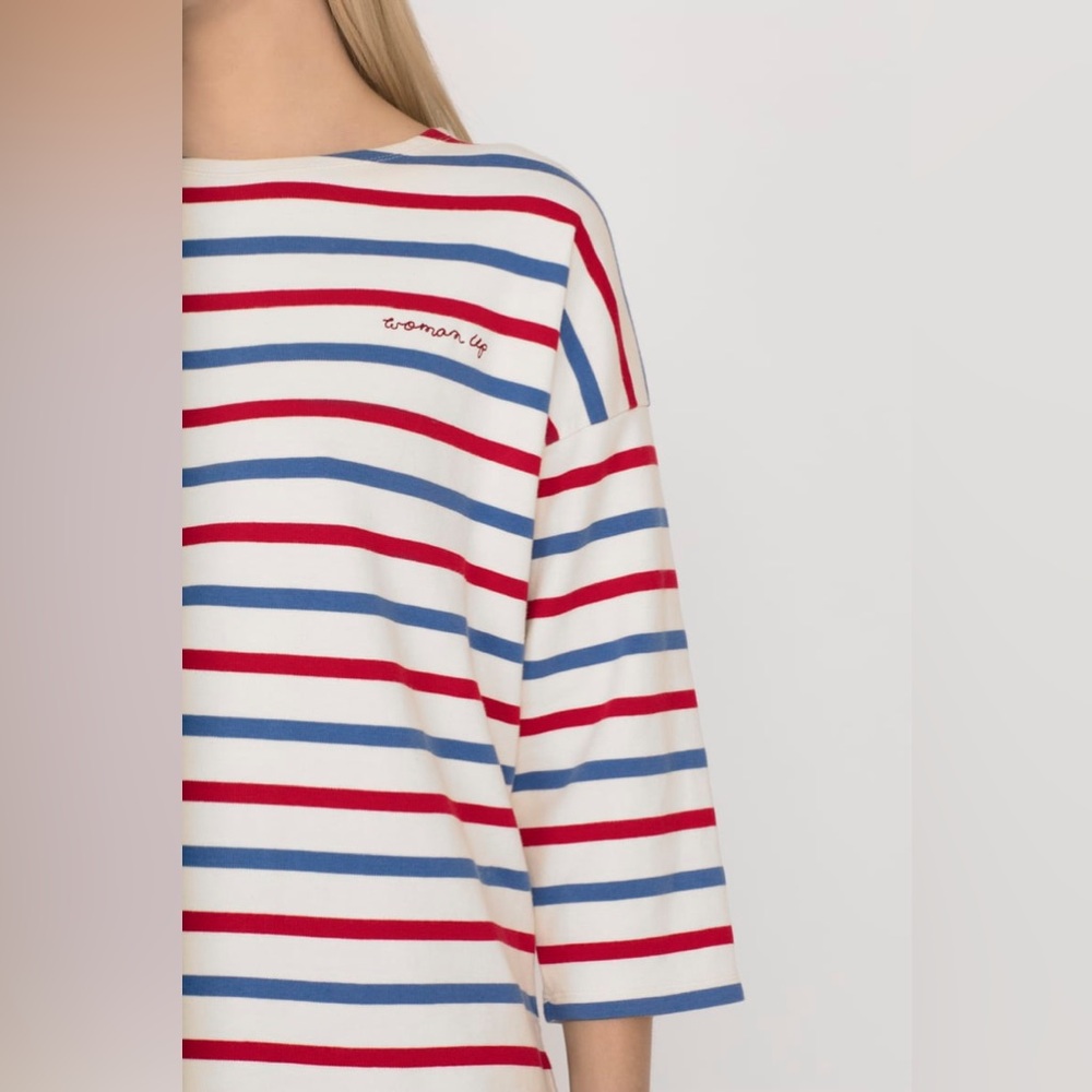 La Ligne x Cuyana “Woman Up” 3/4 Length Sleeve Top • Size XS - Picture 2 of 16